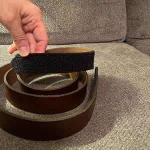 Large ladies Leather Belt w/Velcro closure.